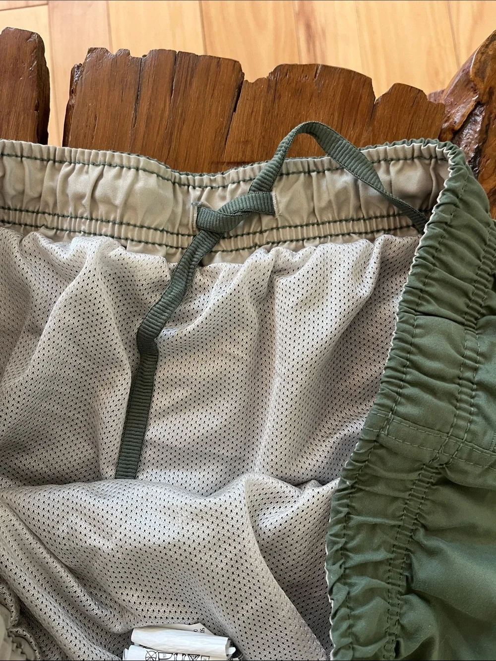 Quiksilver Men's Sage Green Cargo Swim Trunks